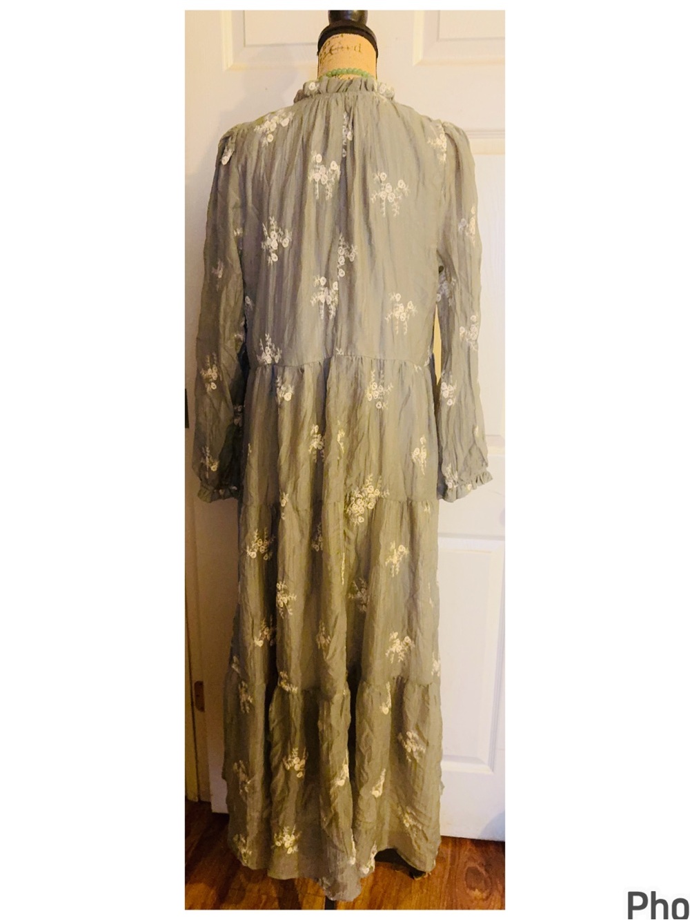 Boho Tiered Maxi Dress in Sage Green - Picture 4 of 12